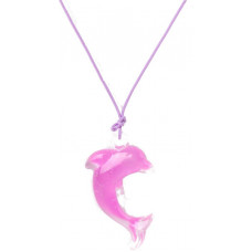 Ketting dolfijn roze of paars met touwtje - vriendschapskettinkje