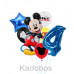 Mickey folie ballonnen set 7x verjaardag 3 - 4 jaar