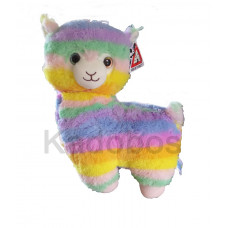 pluche alpaca knuffel 35x25 cm pastel kleuren