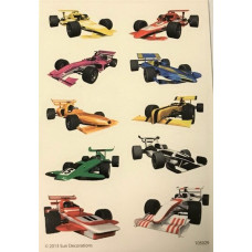 Stickervel 3x race auto formule 1