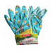 Houten loep met  tuin handschoenen bij print kind